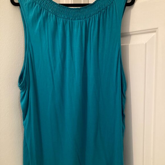 NWT ECI Woman New York Sleeveless Top Turquoise Size 3X - Picture 2 of 5
